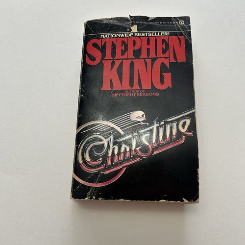 Christine Stephen King 1983 Signet Horror Suspense Thriller Paperback Book - Afbeelding 1 van 8