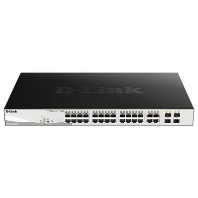 D-Link 28-Port Gigabit Smart Managed PoE+ Switch+ 4 SFP Combo Ports L2+ VLANs