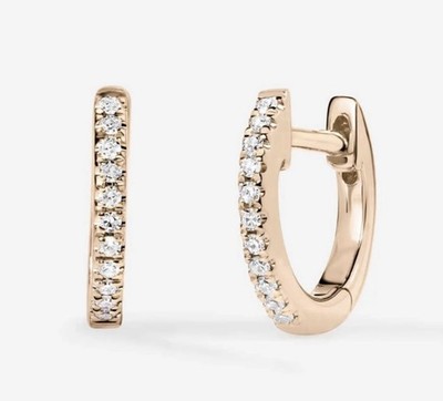 Ring Concierge 14k Roségold Diamant Petite Huggies