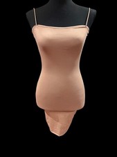 Windsor Bodycon Mini Dress WOMEN SMALL Beige Spaghetti Strap SEXY CLUBWEAR
