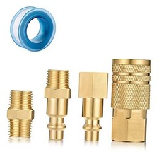 Air Coupler and Plug Kit, Quick Connector Air Fittings, 1/4 Inch NPT 4 Piece