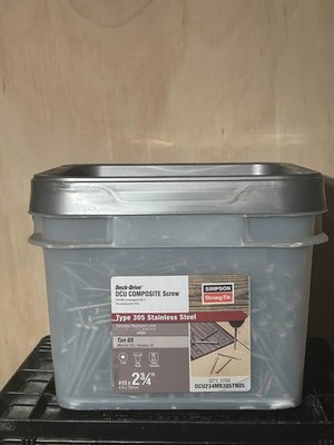 Simpson Strong-Tie DCU234MB305 1,750ct 305 Stainless Deck Screws #10 x 2-3/4'' T2