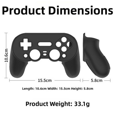 Für 8BitDo Pro3 BT Silikon Hülle für stoßfest 360 Grad Schutz Schwarz Grau