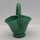 Pottery Green Decor Basket