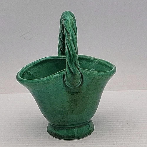 Pottery Green Decor Basket