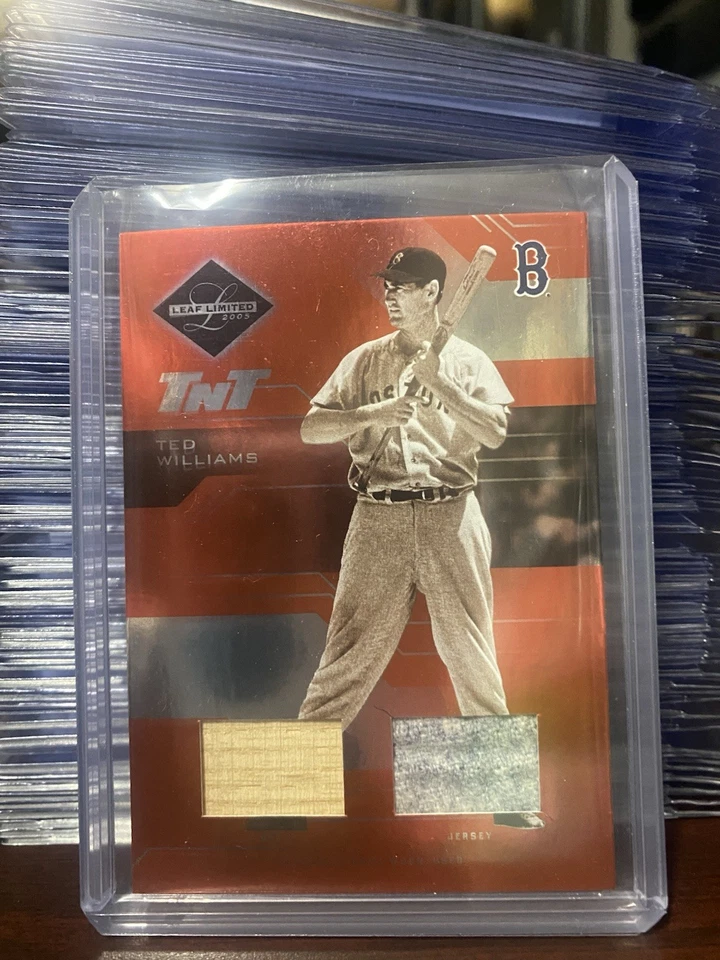 Donruss Playoff LP 2005 Ted Williams Leaf Limited TNT parche doble 22/25 Foto 2 de 4