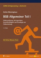 BGB Allgemeiner Teil I ~ Achim BöNninghaus ~ 9783811494343