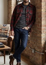 Vintage Pendleton Wool High Grade Western Wear Pearl Snap Red Flannel Shirt, L