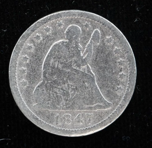 1847-P Seated Liberty Quarter — photo from the most recent tracked eBay sale
