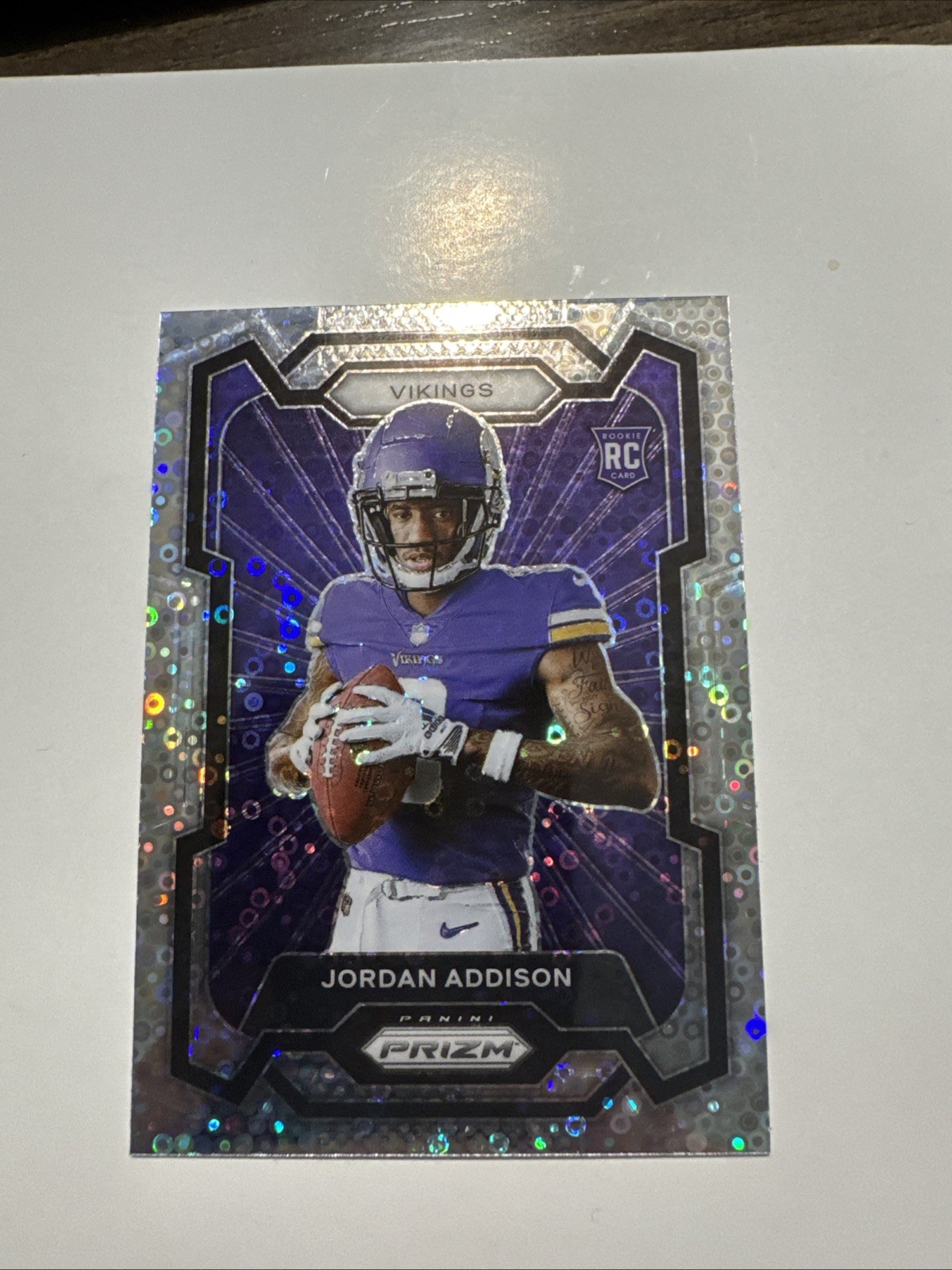 JORDAN ADDISON 2023 Panini Prizm Variation No Huddle Rookie #308 VIKINGS