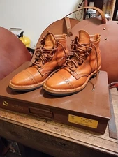 WESCO HENDRIK LACE UP  BOOTS BRITISH TAN HORWEEN LEATHER MEN'S SZ. 10.5