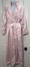 vintage long housecoat bathrobe satin pink lined Small Nordstrom