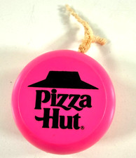 RARE 90s Y2K Neon Pink Pizza Hut toy yoyo yo-yo wichita ks