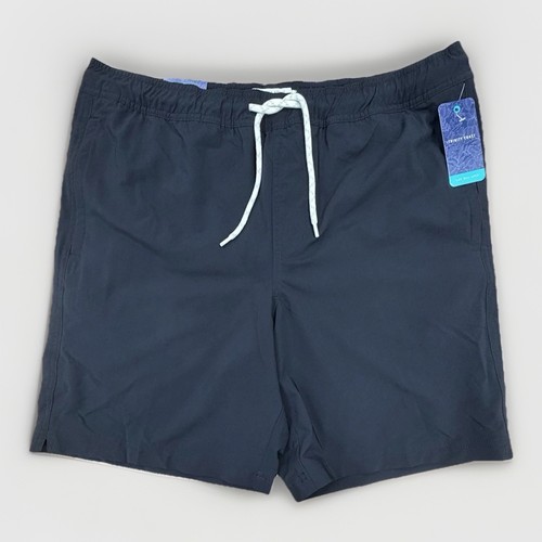 Trinity Coast Men Swim Trunks with Mesh Brief Liner LT L Large Tall Solid Black