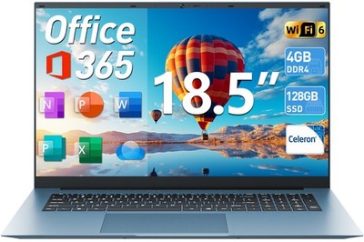 SGIN 18,5'' Laptop Intel celeron N5095 4GB DDR4 RAM 128GB SSD Win11 WiFi