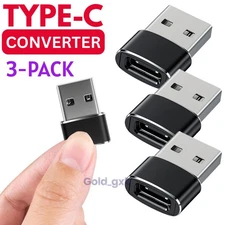 3 PACK USB C 3.1 Type C Female to USB 3.0 Type A Male Port Converter Adapter NEW