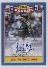 2020 Archives 1990 Topps Rookies Blue 11/25 Seth Brown #90RA-SB Auto s5j