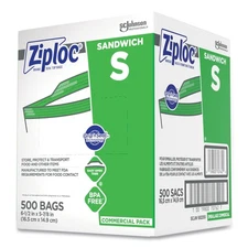 Ziploc 682255 Ziploc Resealable Sandwich Bags (500/Carton) New