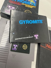 Gyromite (Nintendo NES, 1985) CIB Black Box 5-Screw Hangtab