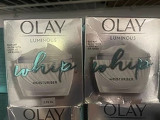 NEW 2 Boxes Olay Luminous Whip Moisturizer Light As Air New In Box 1.76 oz
