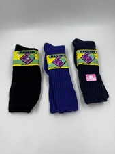 Lot of 3 Vintage BAGGIES Tall Boot Socks Fits Sz 9-11 Blue, Navy, Black
