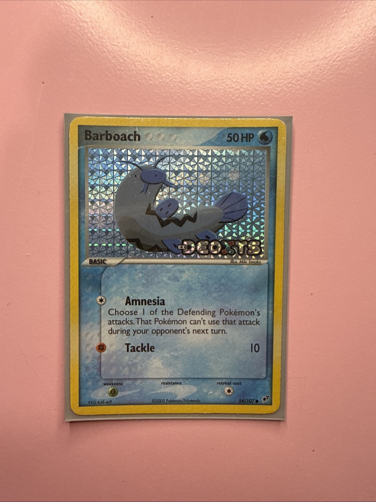 2005 Pokemon Ex Deoxys 54 Barboach-reverse Foil