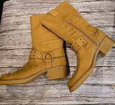 Stivali Zodiac donna Jolie Moto Latte scamosciati taglia US 10M nuovi con scatola (ripiano)