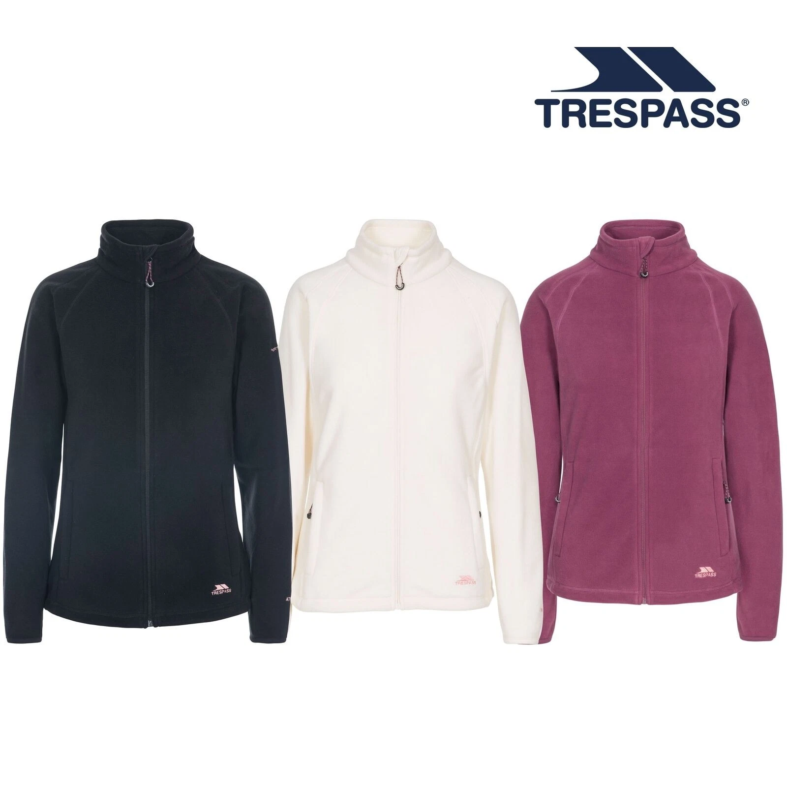 Trespass Womens Fleece Jacket with Full Zip Female Walking Casual Hiking Nonstop