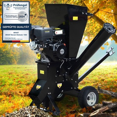 BRAST Häcksler Gartenhäcksler Benzin | 11kW(15 PS) mit 420cm³ | inkl. 22 Messer