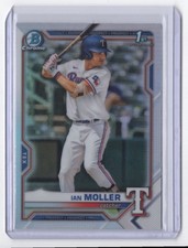 2021 Bowman Draft Chrome Refractor Ian Moller Texas Rangers #BDC-42