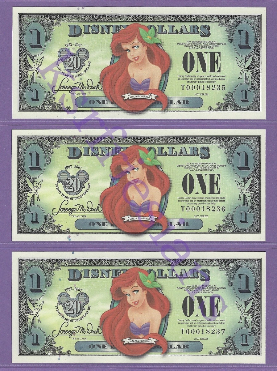 25+ Ariel Disney Dollars (1968-Now) for sale | Updated Oct 2026