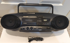 Vintage Sharp QT-CD7 Stereo Boombox AM/FM, CD, and Cassette Player. Tested