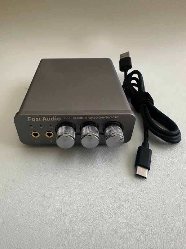 Fosi Audio K5 Pro Gaming DAC Headphone Amplifier Digital-to-Analog Converter AUX