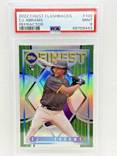 CJ Abrams 2022 Topps Finest Flashbacks #109 Refractor RC PSA 9 MINT Rookie RARE