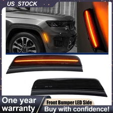 Front Bumper LED Side Marker Light For 2021 2022 2023 2024 Jeep Grand Cherokee