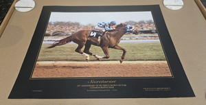 Tony Leonard 25th Anniversary Photo Poster Print, Secretariat, Belmont, 24x20