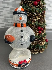 Chicago Bears Football Snowman Light-Up Tabletop Desktop Christmas Collectible