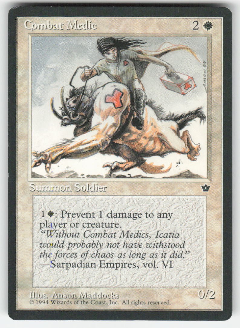 1994 Combat Medic (Maddocks) Fallen Empires MTG