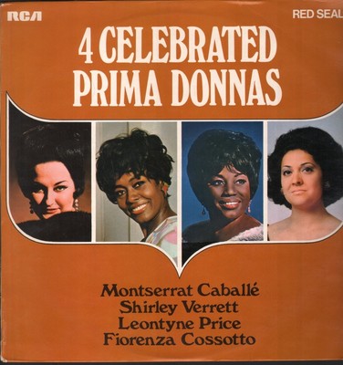 Lsb4015 Verschiedene Künstler 4 Berühmte Prima Donnas LP Vinyl UK Rca 1971 Mit