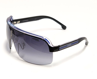 Carrera Black Topcar Blue Full Face Wrap Around Sunglasses Lightweight 1/N T5C90