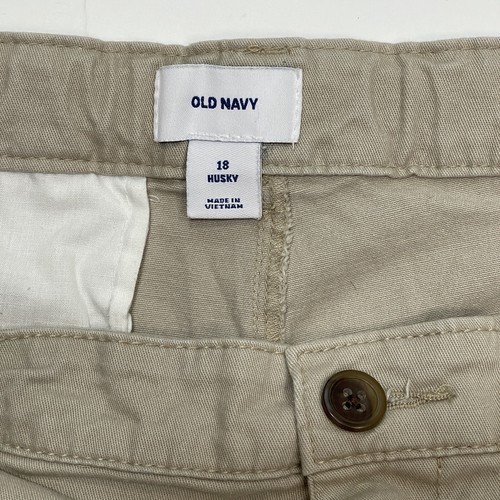 OLD NAVY 2-Pair Chino Shorts Size 18 Husky Navy Khaki Adjust Waist Flat Front - Picture 7 of 18