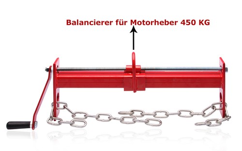 Motorheber 2 t Werkstattkran + Balancierer + Motorständer 454 KG + Rollbrett - Bild 2 von 10