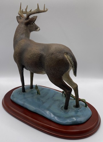 Danbury Mint ~ DAWN PATROL ~ Whitetail Deer Statue Bob Travers ~ 8 1/2" w/Base - Picture 6 of 12