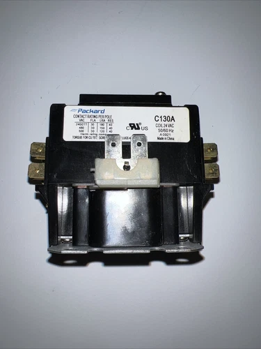 Packard C130A Contactor 1 Pole 30 Amps 24 VAC
