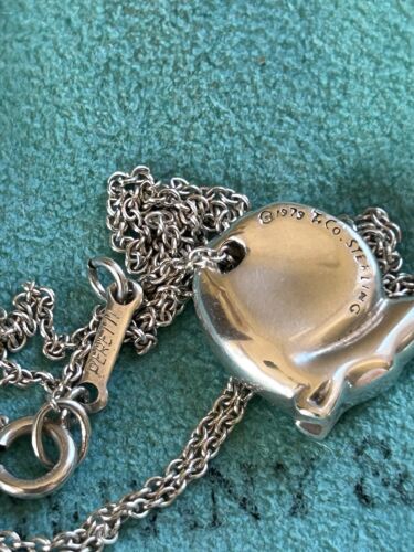 Tiffany & Co Silver Elsa Peretti Zodiac Rat Pendant Necklace Vintage 1979 Rare - Picture 7 of 23