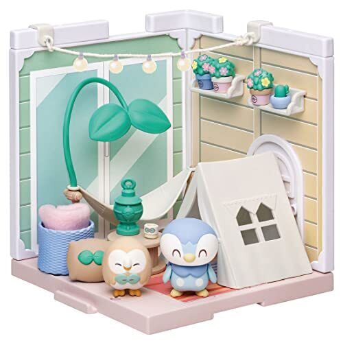 Pokemon Pokepeace House Bellamping Terrace Mokuro & Piplup Figure Toy - Picture 1 of 7