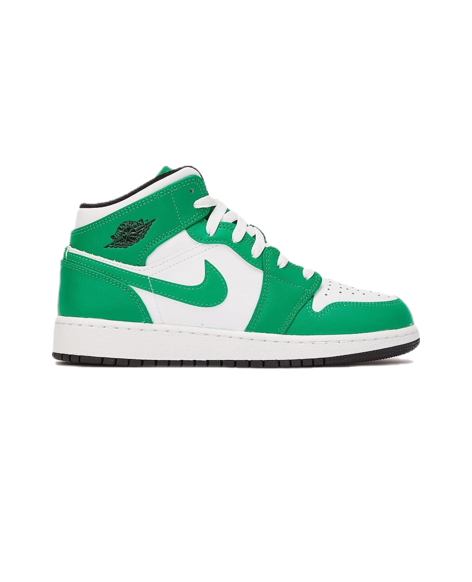 Size 5.5 (GS) - Jordan 1 Mid Lucky Green for sale online | eBay