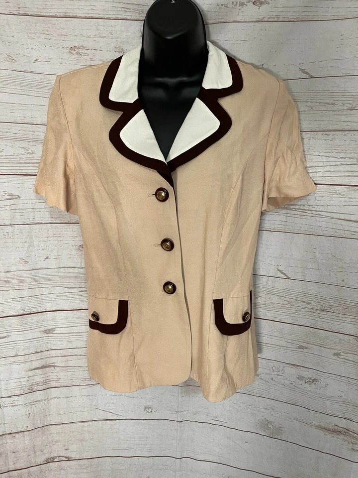 Комплект из 2 шт. Danny & Nicole размер 4P: блейзер кнопка спереди с шарфом и брюками - Изображение 2 из 4