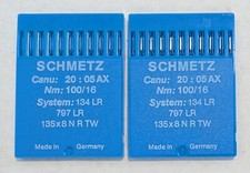20 SCHMETZ 134LR 797 LR, 135x8 N R TW size Nm: 100/16 Sewing Needles