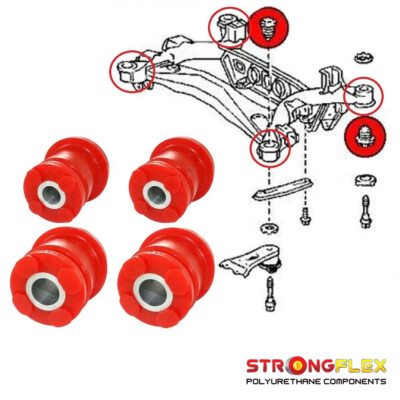 Strongflex Busches Hinterer Hilfsrahmen Unterchassis Rot Lexus GS II 97-05 S160